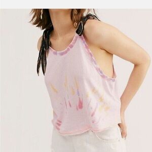 Free People Koa Tie-Dye Tank Top, Pink Light